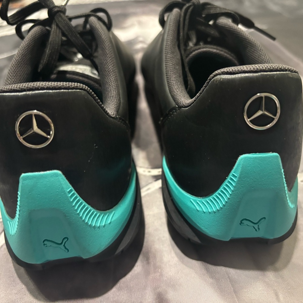 Puma Black and Teal Men's Sneakers
